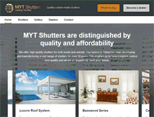 Tablet Screenshot of mytshutters.com